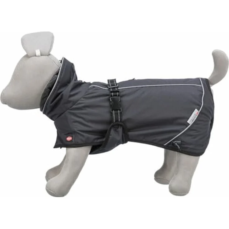 Trixie Calvi Hundemantel, Schwarz, L: 55 cm, wasser- und winddicht, mit reflektierenden Streifen – Bild 6