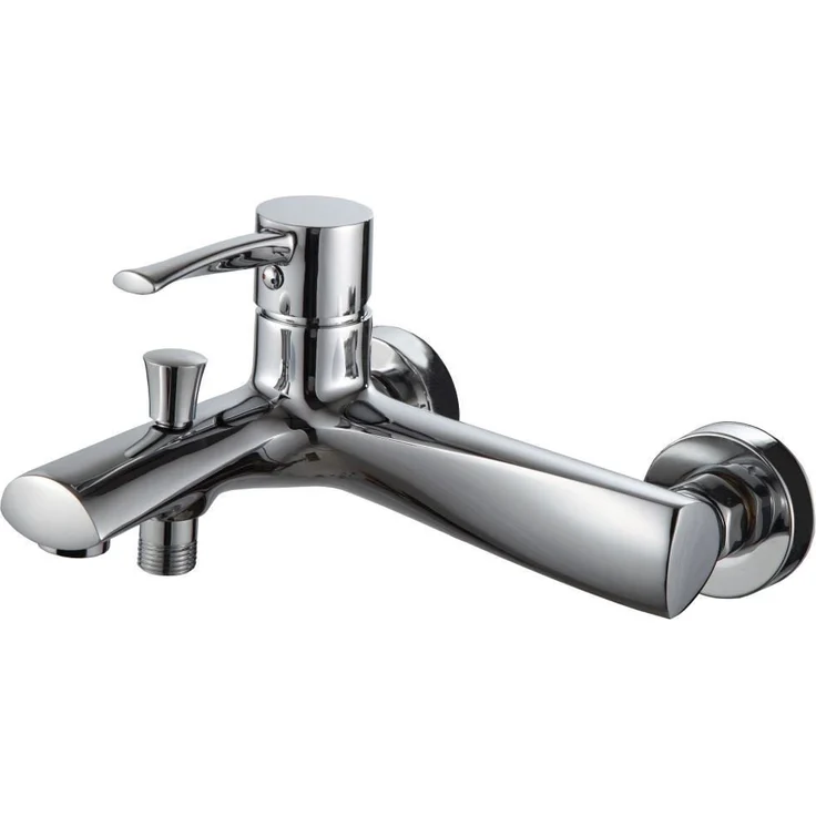 Primaster Badewannenarmatur Nevada, verchromt, Einhebelmischer mit Umstellter für Wannen- und Brausefunktion, inkl. Rückflussverhinderer und Marken-Sprudler
