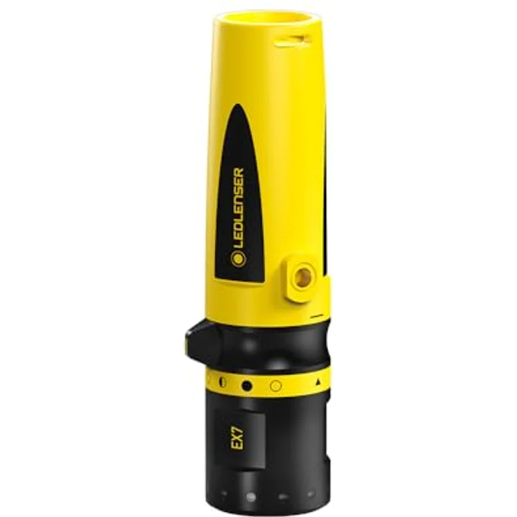 Ledlenser EX7, handliche fokussierbare Taschenlampe für Ex-Zone 0/20, Leuchtweite bis 120 m, inkl. Gürtelclip und 3 AA Batterien – Bild 2
