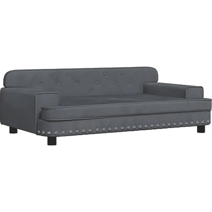 vidaXL Hundebett Dunkelgrau 90x53x30 cm Samt