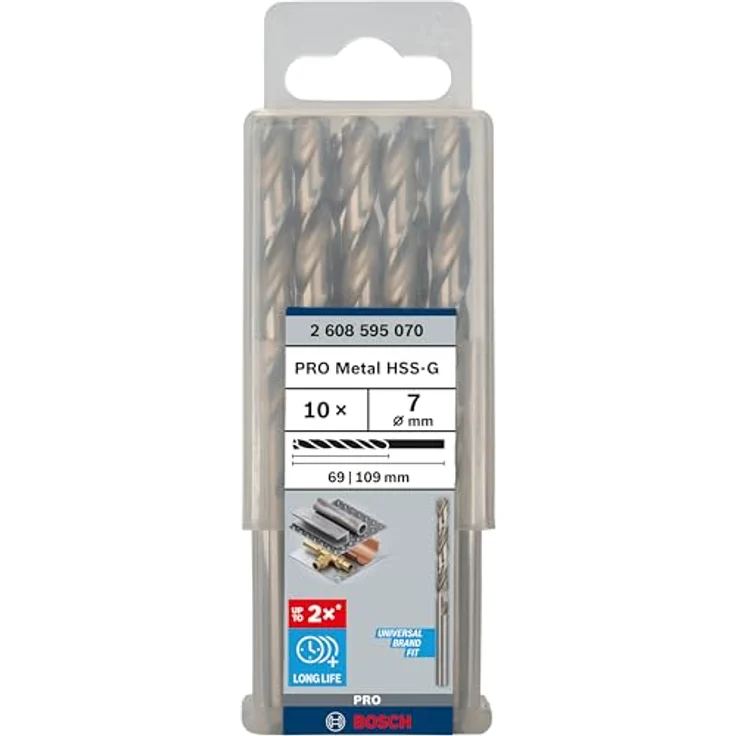 Bosch Professional Metallbohrer HSS-G geschliffen (10 Stück, Ø 7 mm) - Preisvergleich – Bild 2