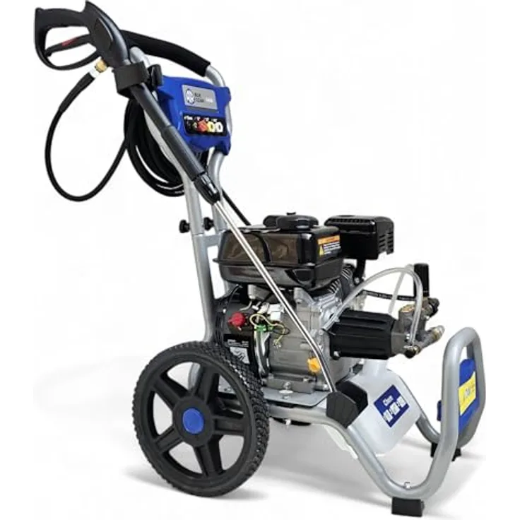 ANNOVI REVERBERI Benzin Hochdruckreiniger Dampfstrahler, max. 200 bar, 6,5 PS Motor, 196 CCM, 5 Düsen, Fördermenge 11 L/min