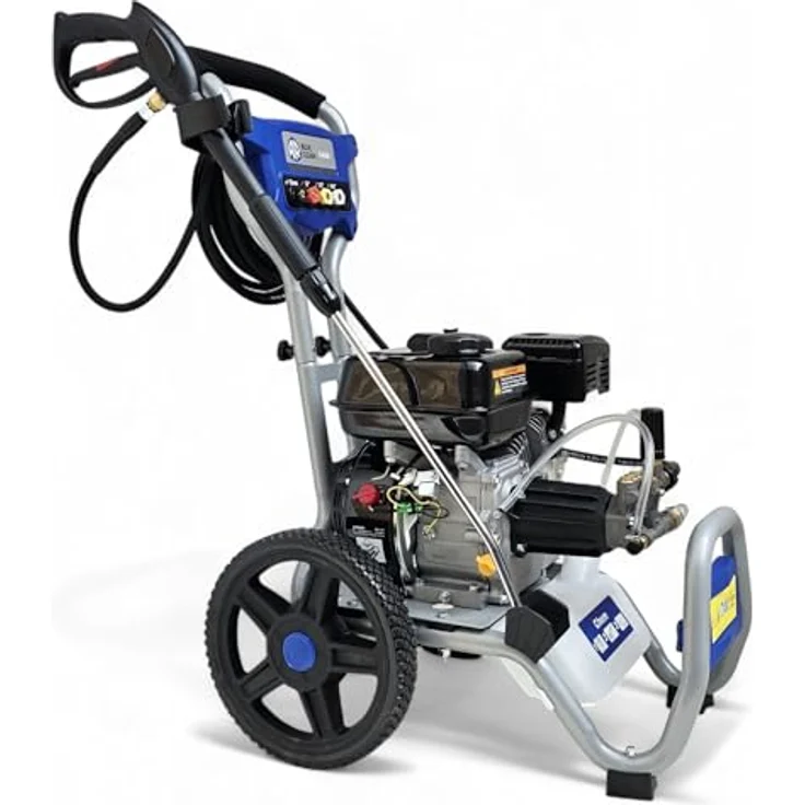 ANNOVI REVERBERI Benzin Hochdruckreiniger Dampfstrahler, max. 200 bar, 6,5 PS Motor, 196 CCM, 5 Düsen, Fördermenge 11 L/min – Bild 1
