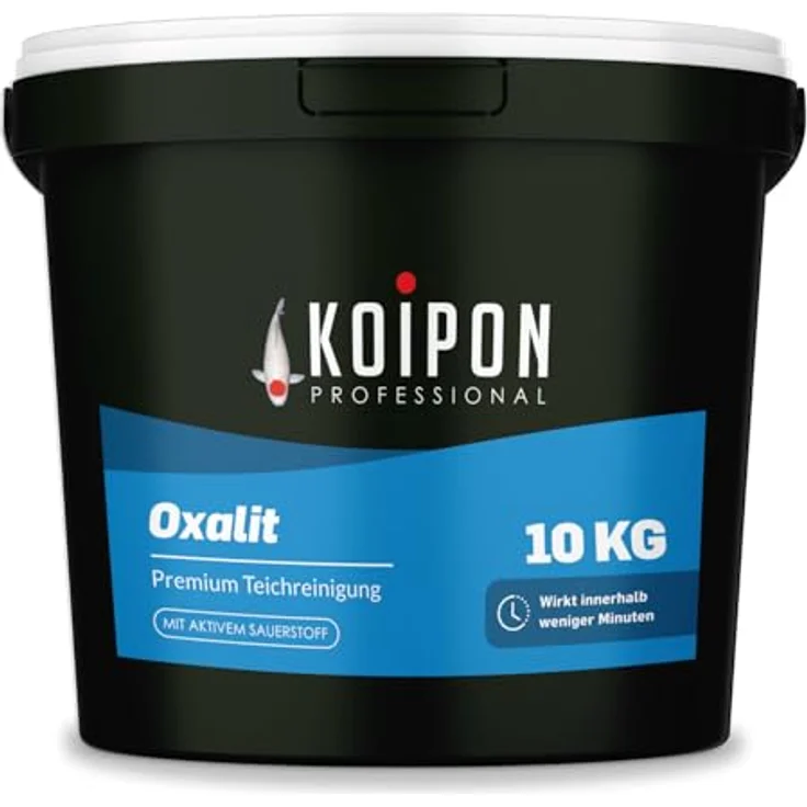 KOIPON Oxalit 10 kg Teichschlammentferner, aktiver Sauerstoff, zur Teichreinigung von Laub und Ablagerungen, unbedenklich für Fische – Bild 1