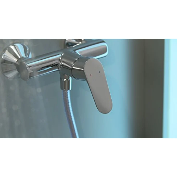 Hansgrohe Focus E2 Brausemischarmatur, glänzendes Chrom mit keramischer Dichtscheibe, geräuschgedämpfte S-Anschlüsse – Bild 2
