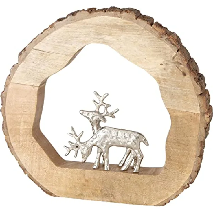 B. Deko Aufsteller Conaldi aus Mango Holz mit Hirsch-Dekor - 2024671