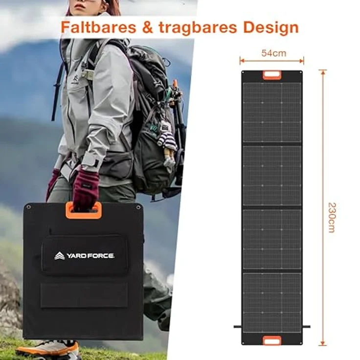 Yard Force Solarpanel 18V, effizientes Solarmodul zum Laden von Stromstationen – Bild 6