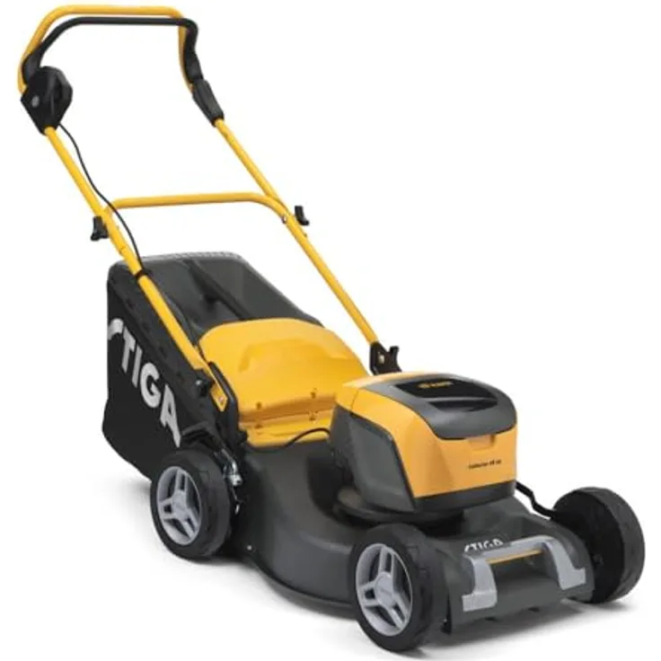 Stiga Akku-Rasenmäher Collector 48 AE 46 cm gelb inkl. 4 Ah Akku u. Ladegerät