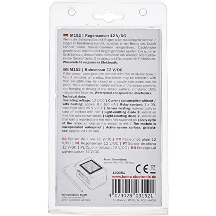 KEMO Regensensor 12 V-DC – Bild 3