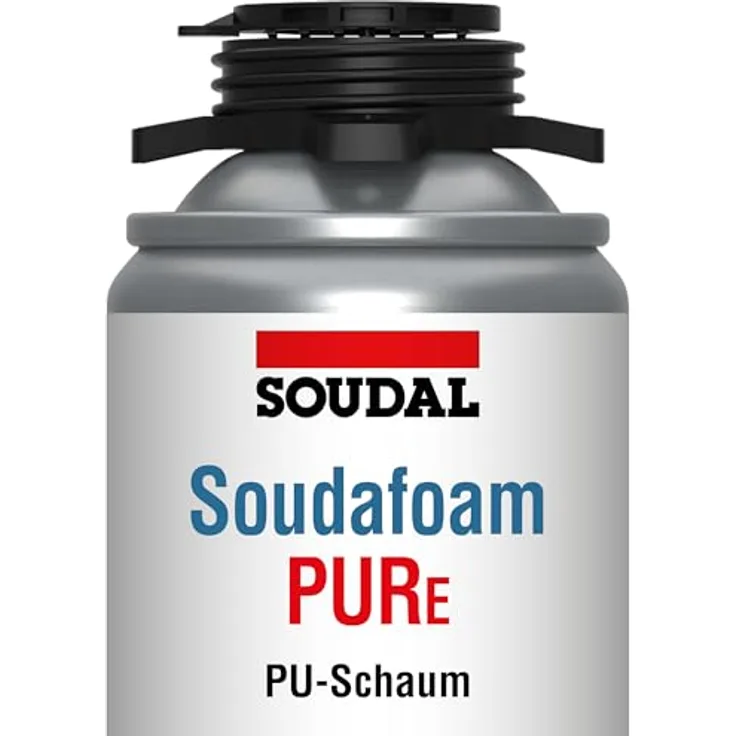 Soudal Soudafoam PURe, Einkomponentiger PU-Schaum, 500ml, Umweltfreundlich, Schwerentflammbar, Hohe Wärmedämmung