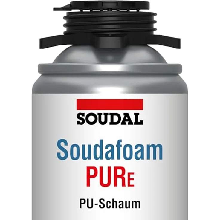 Soudal Soudafoam PURe, Einkomponentiger PU-Schaum, 500ml, Umweltfreundlich, Schwerentflammbar, Hohe Wärmedämmung – Bild 1