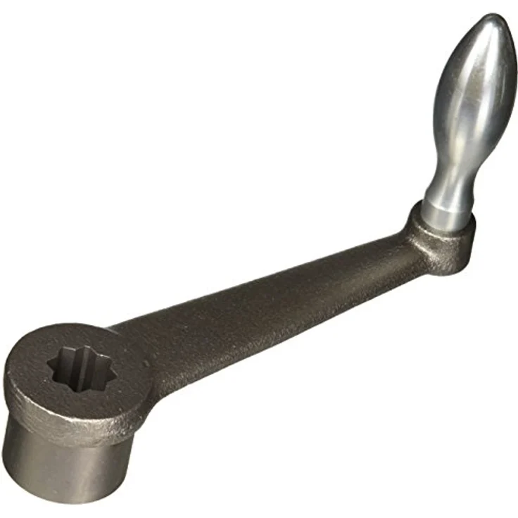 Röhm Handkurbel HKU Typ 7004-Y, Zubehör für Vises RKE-M LV/RKZ-M/RS-SG/UH-UZ 9152, inkl. achteckiger Stecknuss (14 mm x 125 mm) – Bild 1