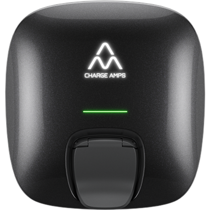 Charge Amps Luna Front, Wallbox in Dark Gray mit stilvollem Design