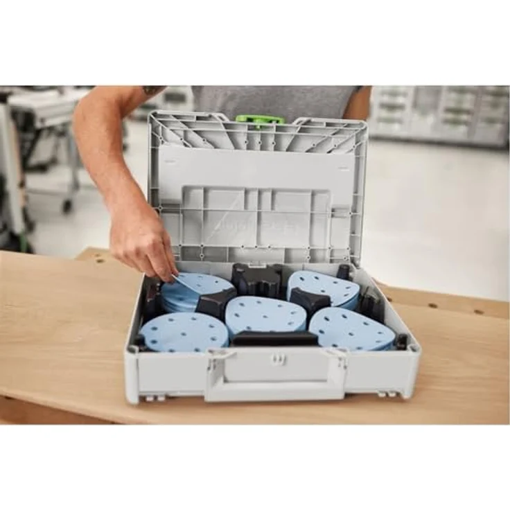 Festool Schleifmittel-Systainer³ SYS-STF D125 GR-Set Granat, Schleifscheiben für VOC Lacke und harte Untergründe, 100-teilig – Bild 2