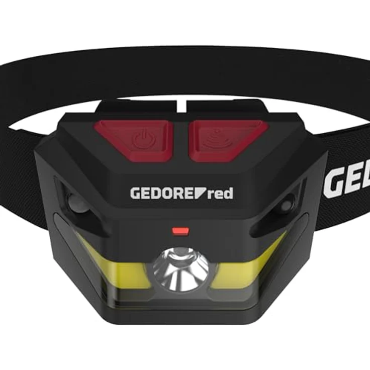 GEDORE Red Stirnlampe LED, wiederaufladbar mit LiPoly Akku, 260 Lumen, leicht und kompakt, bis 51 Meter Leuchtweite, IP54 geschützt, Outdoor Stirnleuchte – Bild 4