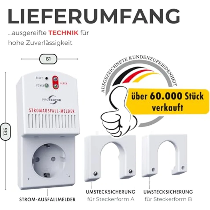 PROTECTOR Stromausfall-Melder SAM 1000 / Stromausfallmelder / Sicherheitstechnik – Bild 7