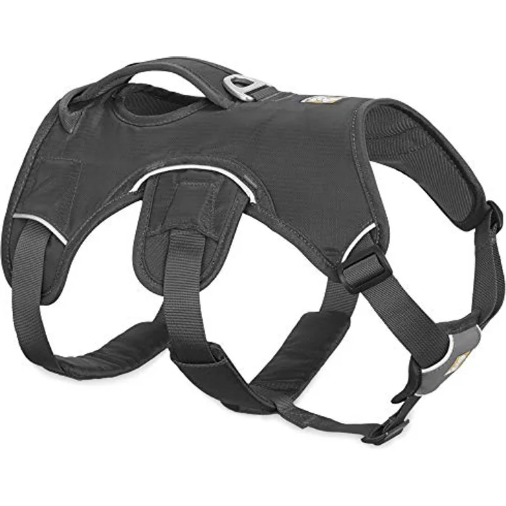 Ruffwear Mehrzweck-Hundegeschirr, Raues Gelände, Arbeitshunde, Miniatur Hunderassen, Größenverstellbar, Größe: XXS, Grau, Web Master Geschirr