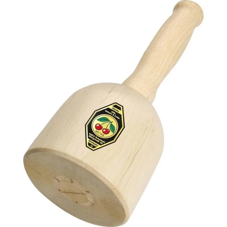 Kirschen Bildhauerklüpfel, 700 g Holzhammer mit Weissbuche Kopf und ergonomischem Eschenstiel – Bild 1
