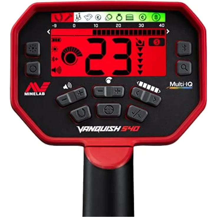 Minelab Vanquish 540 Pro Paket, Multifrequenz Metalldetektor mit V12 und V8 Suchspulen, Bluetooth-Kopfhörern und 5 vorprogrammierten Suchmodi – Bild 4
