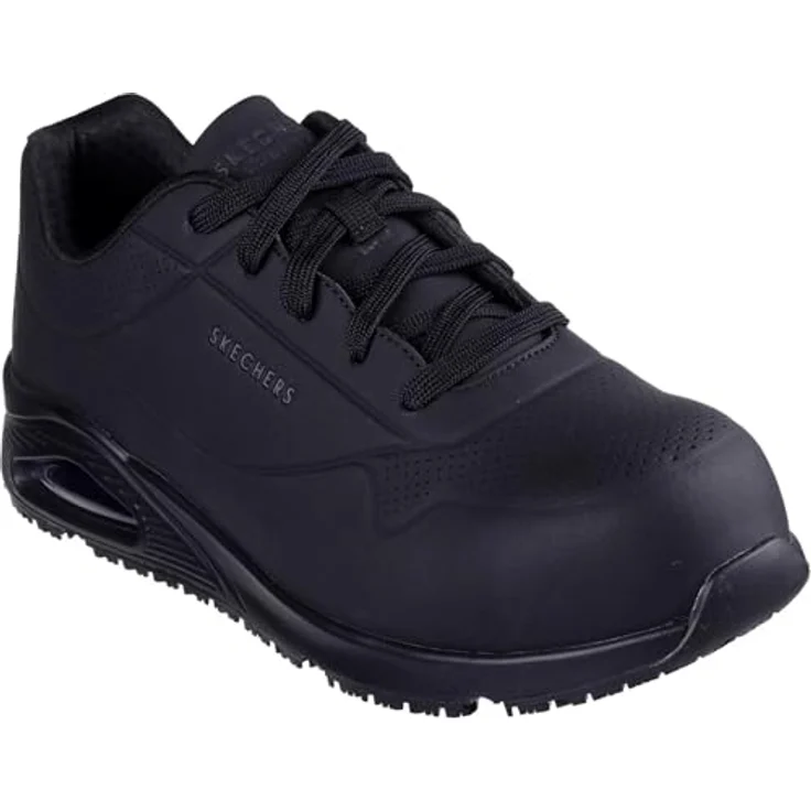 Skechers WORK UNO SR - DOLTIN Sicherheitsschuh mit Zehenschutz, ESD-fähig, rutschfeste Laufsohle, schwarz – Bild 1