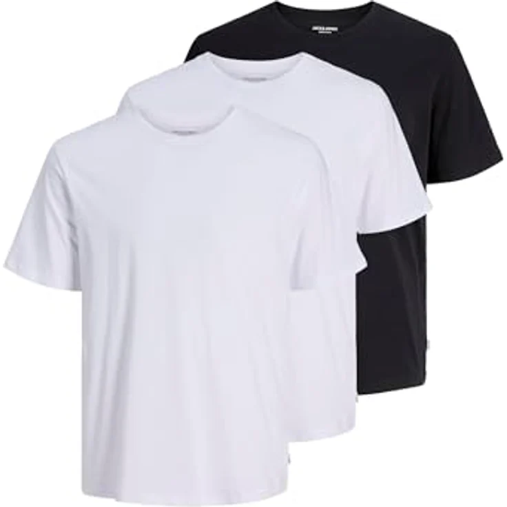 Jack & Jones Rundhalsshirt JJEORGANIC BASIC TEE SS O-NE 3PK MP NOOS - 3er Pack, angenehm weicher Single Jerseystoff aus Baumwolle – Bild 2