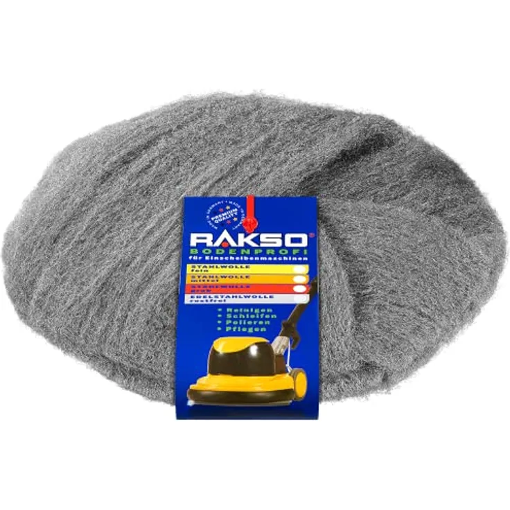 RAKSO Bodenprofi Scheifscheibe Stahlwolle mittel, 1 x für Einscheibenmaschinen