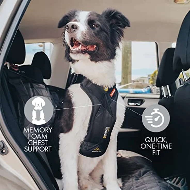EzyDog Sicherheitsgeschirr Hund - Drive Crash-Getestet Hundegeschirr - Bestes Hundegeschirr fürs Auto - Sicherheitsgurt für Hunde im Auto (M, Schwarz) – Bild 5