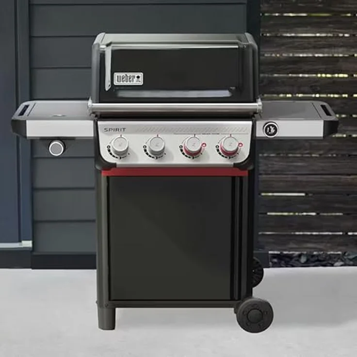Weber Spirit EX-435 Gasgrill, Schwarz, Smart-Technologie mit integriertem iGrill-Thermometer und 4 Brennern – Bild 1