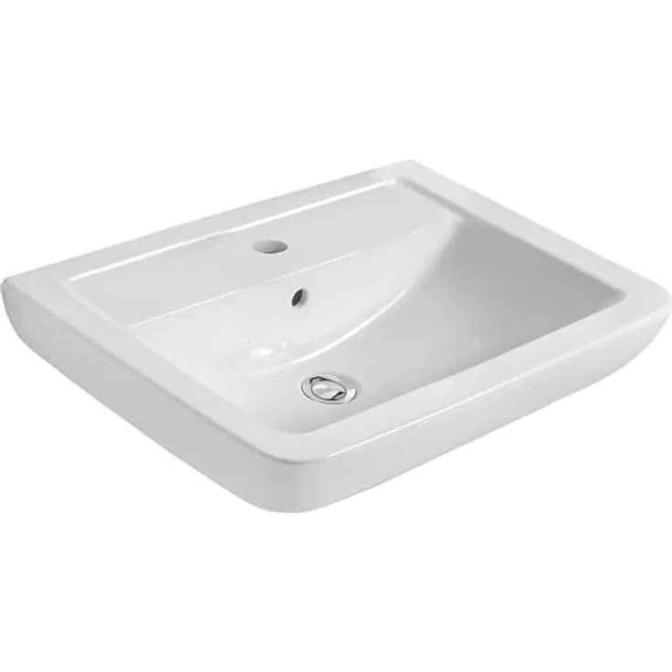 Ideal Standard Waschtisch Eurovit Plus, 65 cm, 1 Hahnloch mit Überlauf, Alpinweiß