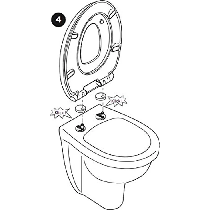 Euroshowers WC Sitz mit integriertem Kindersitz, Soft Close, abnehmbar, Weiß – Bild 4