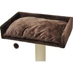 nanook Liegeplatz Top für Katzen-Kratzbaum mit Kissen groß XXL 60x40 cm - braun