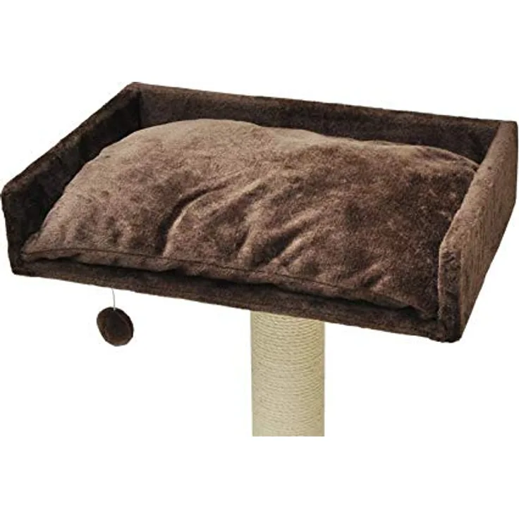 nanook Liegeplatz Top für Katzen-Kratzbaum mit Kissen groß XXL 60x40 cm - braun