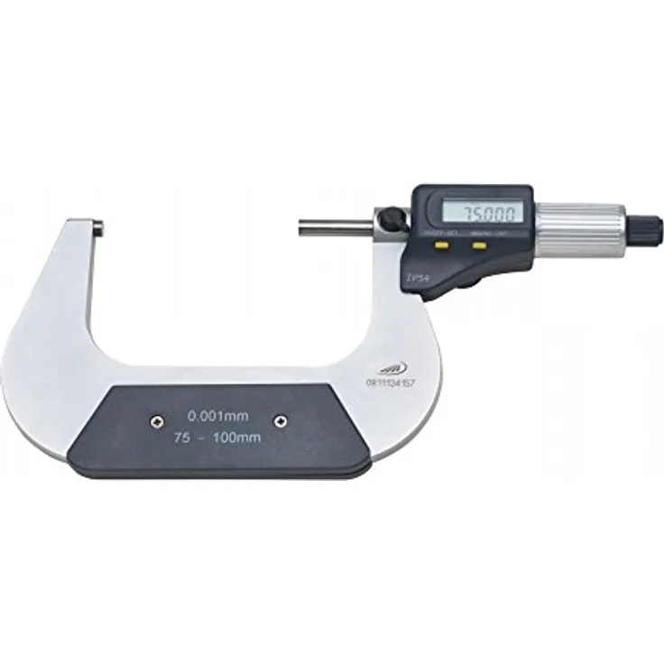 Helios Preisser 0912504 Bügelmessschraube mit digitaler Anzeige 75-100mm Ablesung: 0.001mm DIN 86