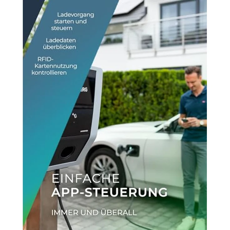 HEIDELBERG Wallbox für Solaranlagen, 11 kW mit App, RFID und integriertem Solarmanager, weiß – Bild 4