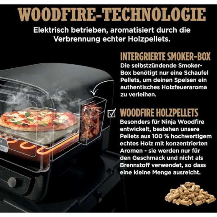 Ninja Woodfire Elektrischer Outdoor Ofen, Pizzaofen und Smoker OO101EU – Bild 7