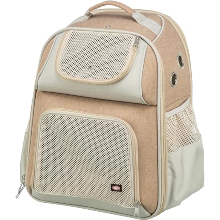 TRIXIE Hunde-Rucksack Willow - Hunderucksack bis 7kg, gepolsterte Rückenpartie und integrierte Kurzleine - Schwarz – Bild 1