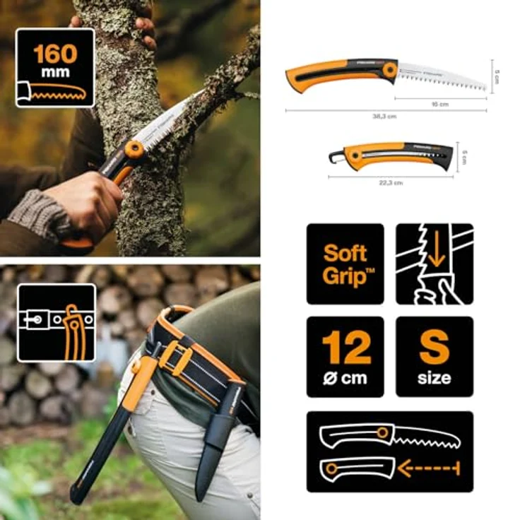 MGA Axt + Beil Camping-Set, Fiskars X5 - XXS mit Messer und Säge – Bild 3