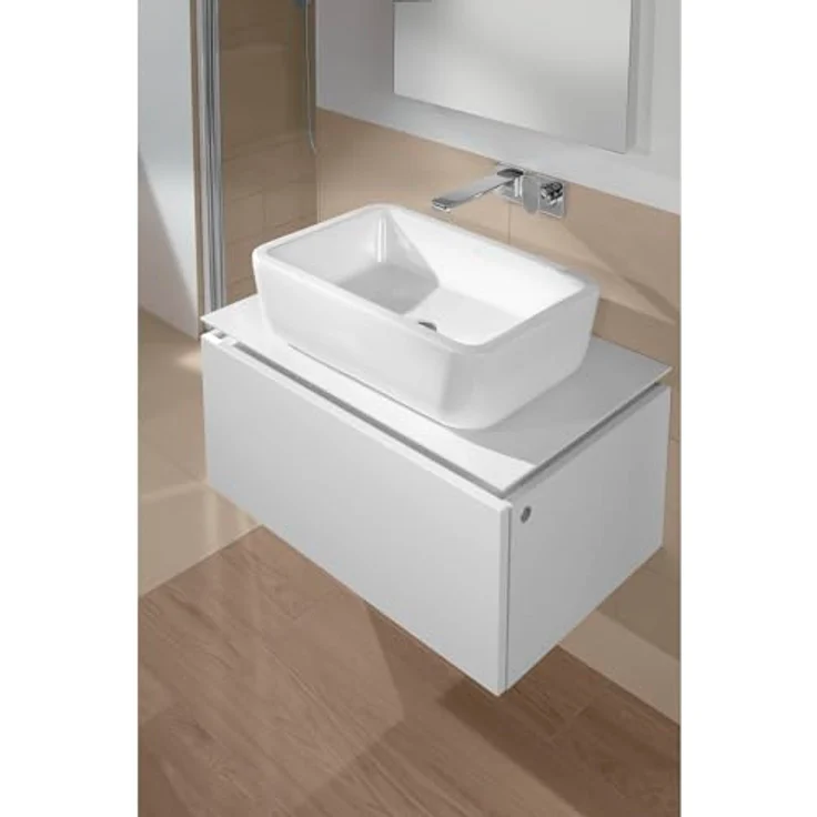 Villeroy & Boch, Waschbecken V&B Aufsatzwaschtisch ARCHITECTURA 600x400mm, rechteckig, weiß-alpin mit Überlauf – Bild 4