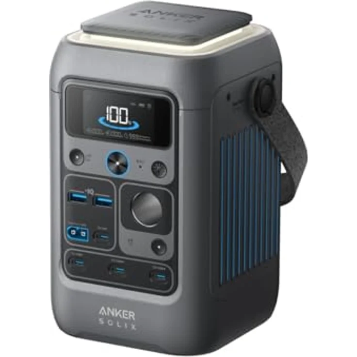 Anker Solix C300 DC, Power Station mit 288 Wh, 300W Leistung, 7 Anschlüssen, 100W Solareingang, 3 kg – Bild 1