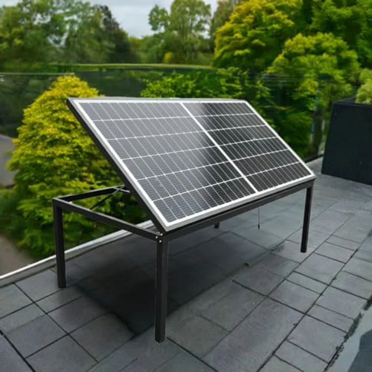 Jet-Line JET-LINE 450W Solar-Tisch, Aluminium Gartentisch mit Liftfunktion für 6-8 Personen, schwarz – Bild 8
