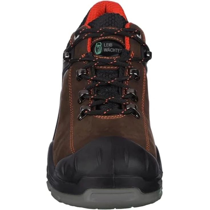LEIBWÄCHTER L3310 Parma Halbschuh S3, braunes Crazy-Horse-Leder, Fiberglas-Zehenschutzkappe, atmungsaktives Mesh-Innenfutter, rutschhemmende PU-Laufsohle – Bild 2