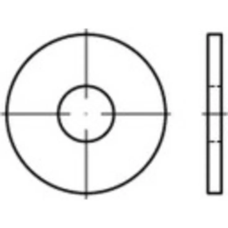 TOOLCRAFT Unterlegscheibe DIN9021, Stahl galvanisch verzinkt, 33 x 92 x 6 mm, 25 Stück