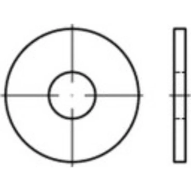 TOOLCRAFT Unterlegscheibe DIN9021, Stahl galvanisch verzinkt, 33 x 92 x 6 mm, 25 Stück