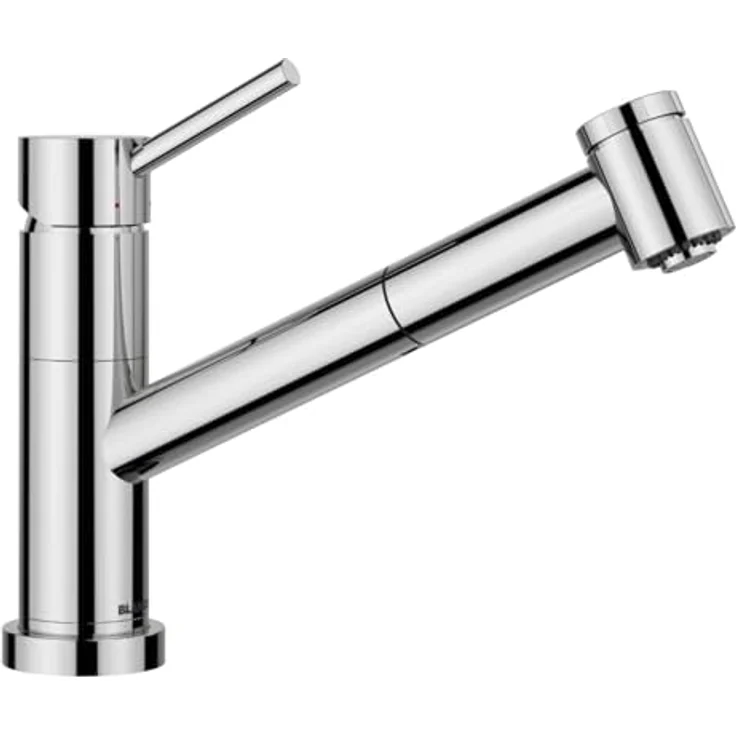 Blanco KANO-S-F VARIO Hochdruck Küchenarmatur, ausziehbarer Brauseschlauch, 120° schwenkbar, Chrom – Bild 1