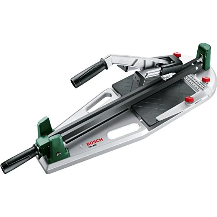 Bosch Fliesenschneider PTC 470, Karton (Max. Schnittlänge 470 mm, max. Fliesenstärke 12 mm, Winkelanschlag 0-45°) – Bild 2