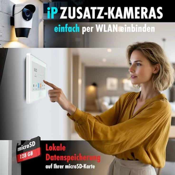 m-e modern-electronics ALL-VF10S-M7W Video-Türsprechanlage, 2-Draht BUS System, Silber/Edelstahl, erweiterbar mit bis zu 8 Außenstationen und 10 Innenstationen – Bild 8
