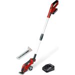 Einhell GE-CG 18/100 Li T, Akku Gras- und Strauchschere 18 V Li-Ion mit 2,5 Ah Akku und Teleskopverlängerung