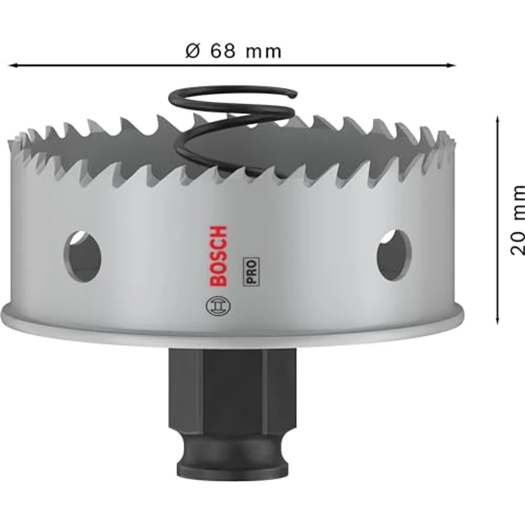 Bosch 1x PRO Sheet Metal Power Change Plus Lochsäge, für Edelstahlbleche und Stahlbleche, Ø 68 mm, Professional Zubehör Bohrmaschine/Schrauber – Bild 3