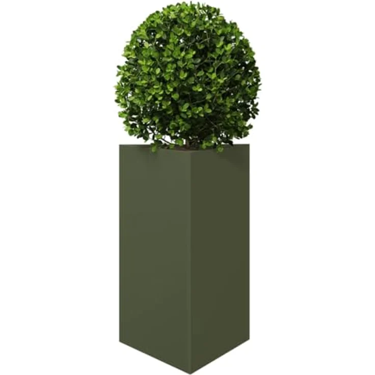 vidaXL Pflanzkübel Olivgrün Dreieckig 50x43x75 cm Stahl, rostbeständig und stabil – Bild 3
