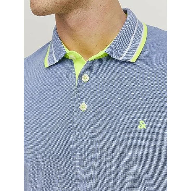 Jack & Jones Poloshirt in Bright Cobalt/S, Größe L, aus 100% Baumwolle – Bild 6